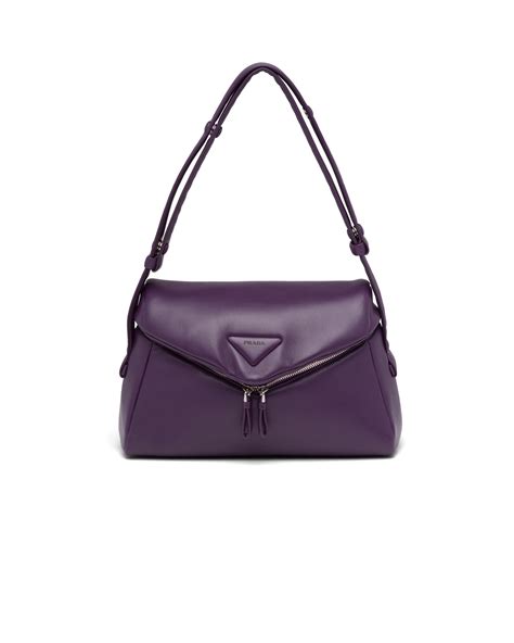 prada bag violet|Violet Padded nappa leather Prada Signaux bag .